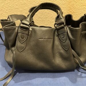 AIMEE Essence Leather Satchel- Black